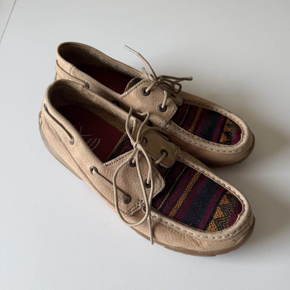 Twisted-X Driving Mocs Women's Slip-On SMUWDM33 Aztec Leather Size 10M‎